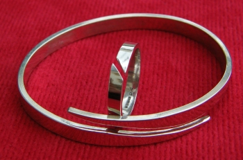 Silver roman style ring